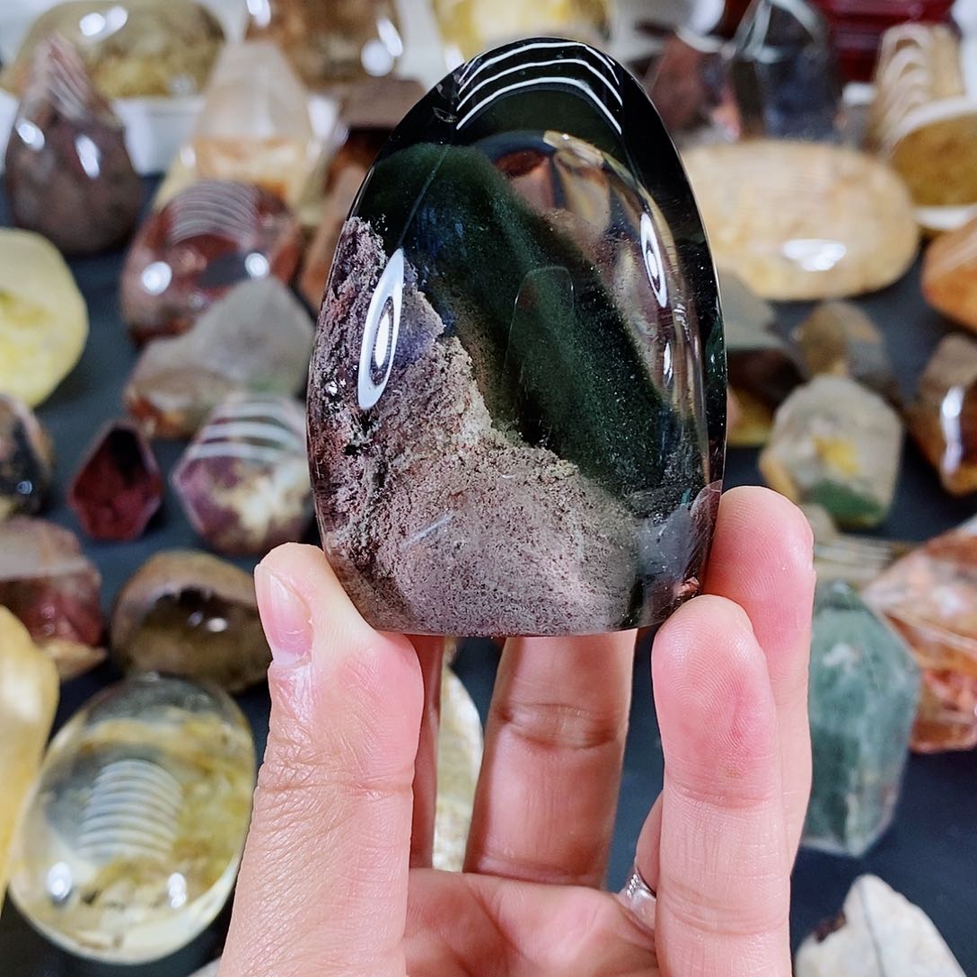 【闪购商品】水晶车挂未镶嵌境*?天然水晶原石