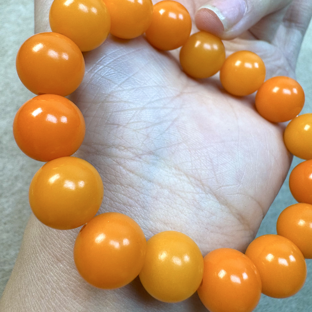 小杏柿～菩提手串12+mm