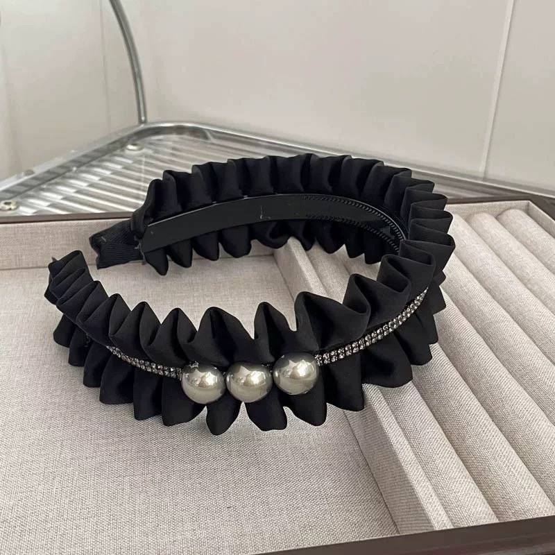 韩系复古豹纹带齿毛绒发箍防滑洗脸发卡化妆发饰头箍秋冬1516