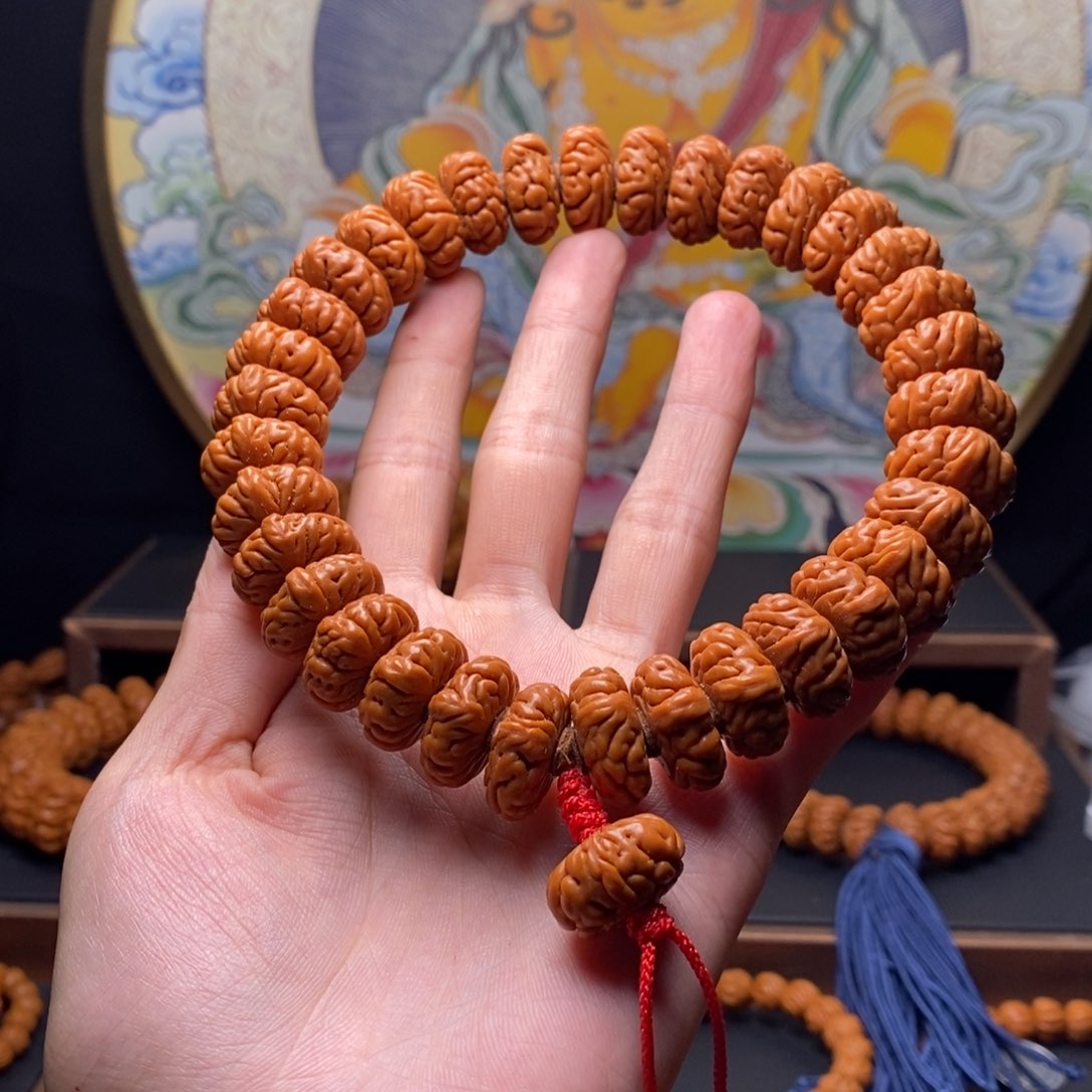 手串桃核滴****r龙纹桃核大肠