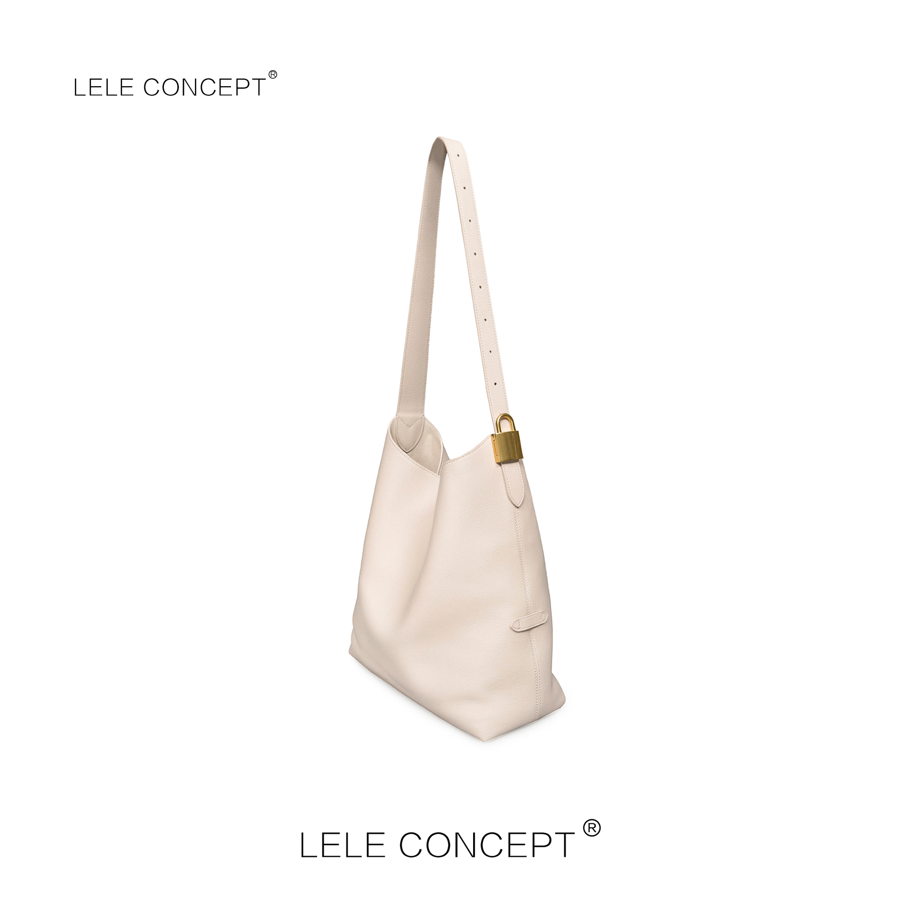 LELE CONCEPT｜「夭夭」 都市轻奢时尚百搭设计款金锁水桶包BB043