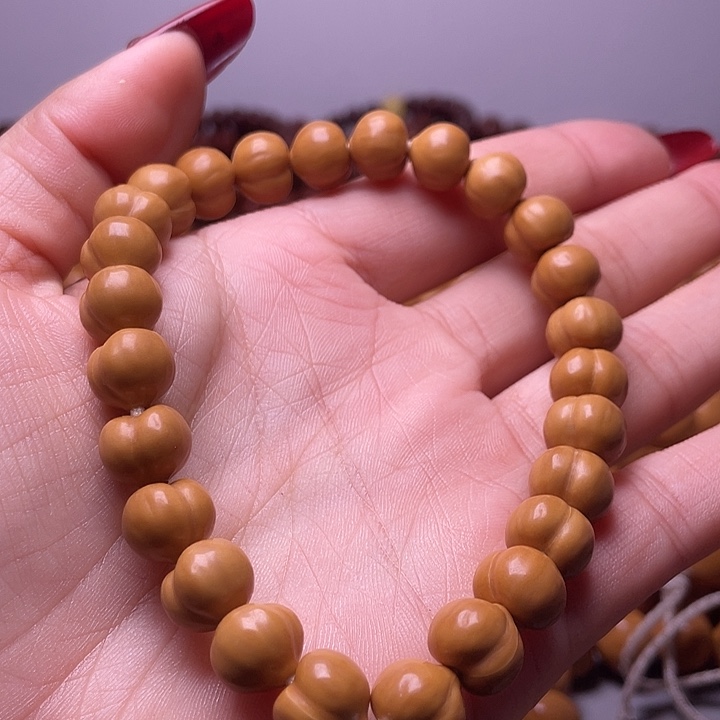 ᥫ****手串猴头核桃11尺寸镜面柯基屁桃手持全品无暇