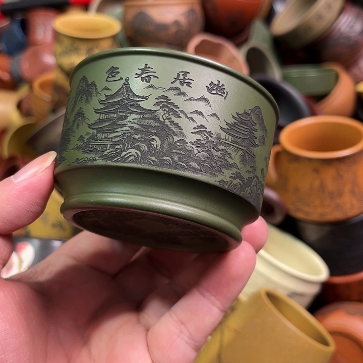 紫砂茶杯全手工紫砂主人杯