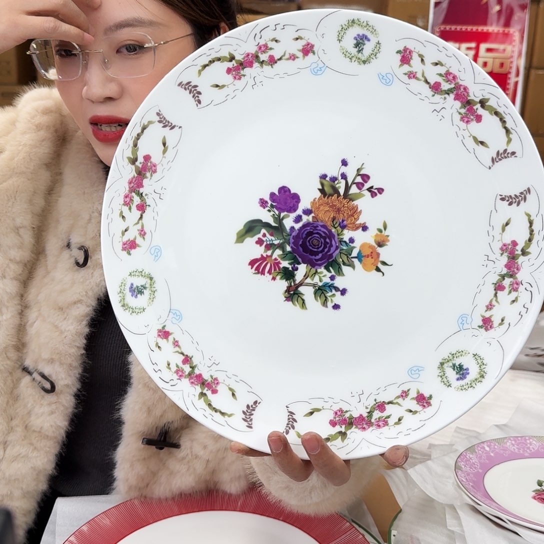 骨瓷高骨12英寸平盘30.5cm一个