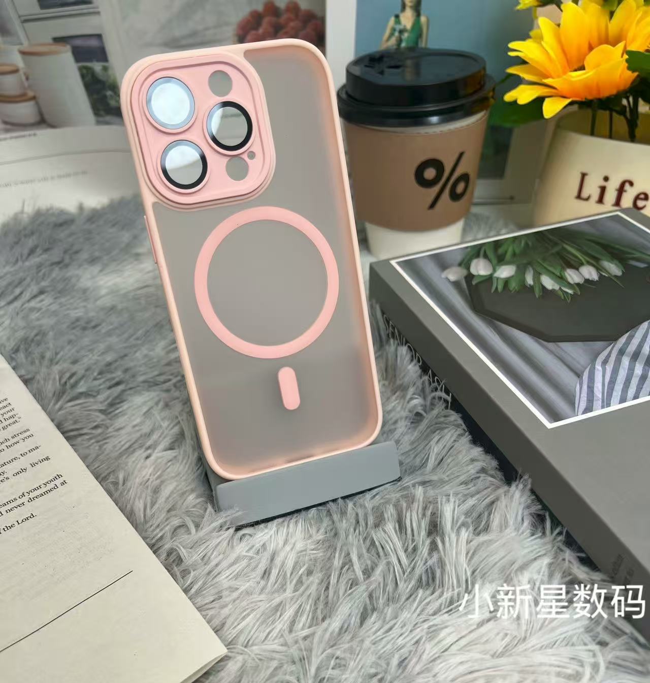 适用苹果11-16半透磨砂磁吸手机壳全包镜头膜磁吸充电