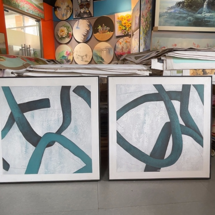 油画油画作品套画60.60带框