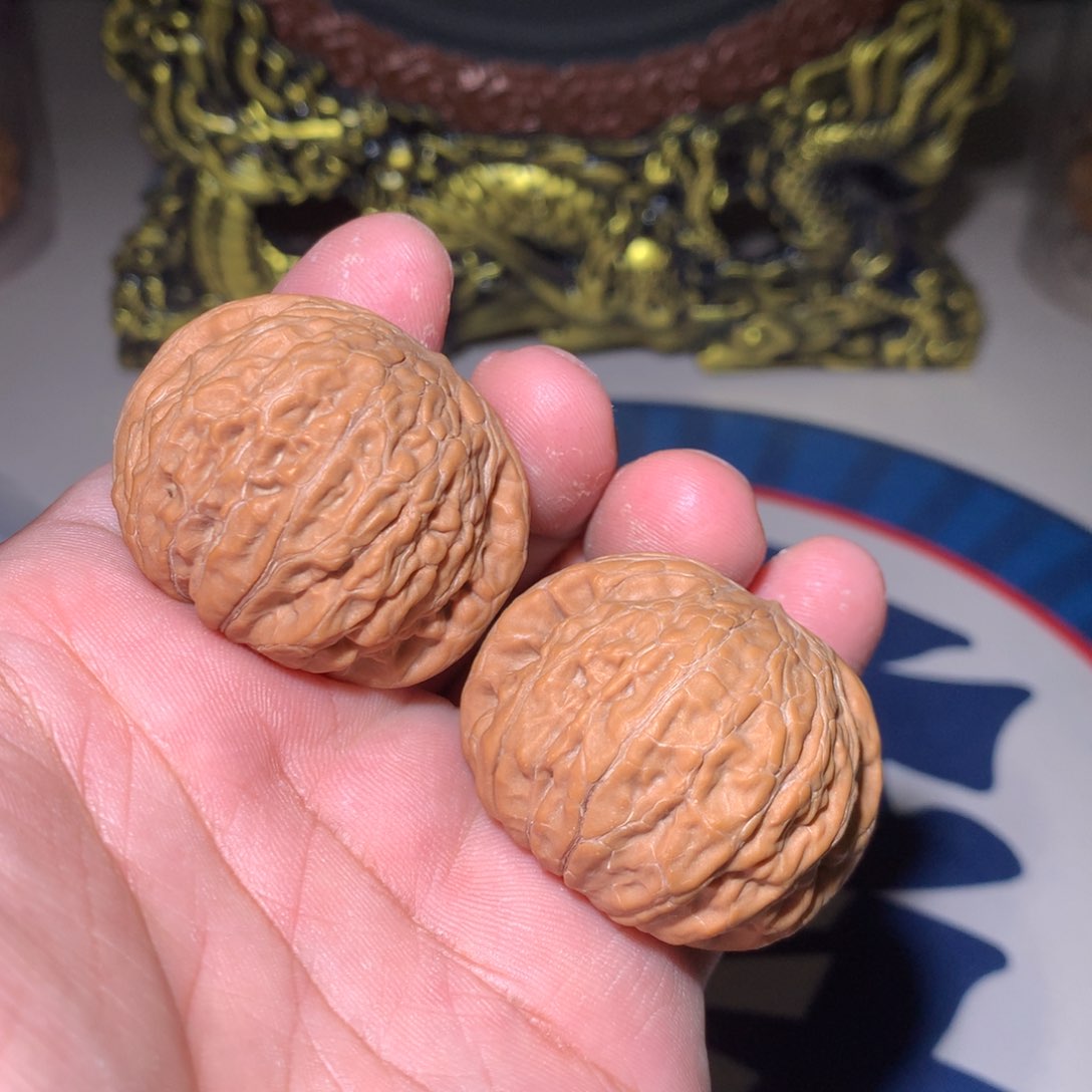 文玩核桃把件铁锤40矮全