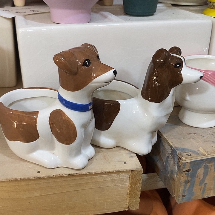 陶盆有孔 瑕疵针孔漏釉介意勿拍 口7高12