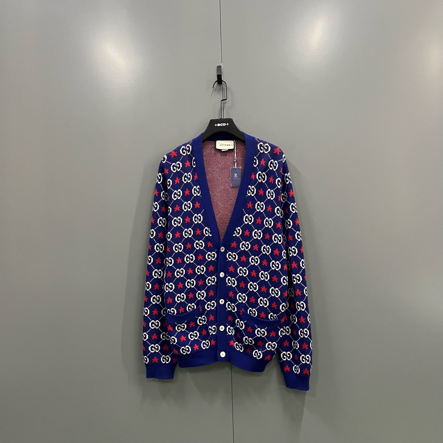 99新 GUCCI/古驰 (ll) 同行 GG星星长袖针织衫 XL码/016611