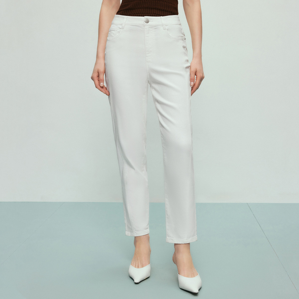 【芊芊专属】时尚百搭显瘦牛仔裤女2024秋季简约高腰气质锥形裤