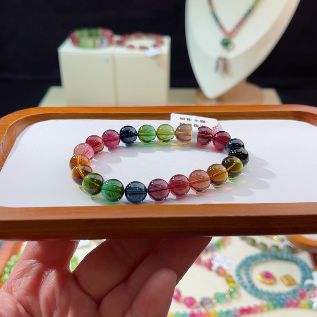 碧玺手串未镶嵌手串