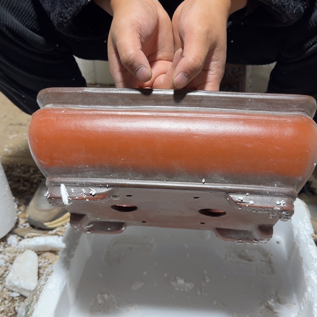 紫砂花盆瑕疵是我