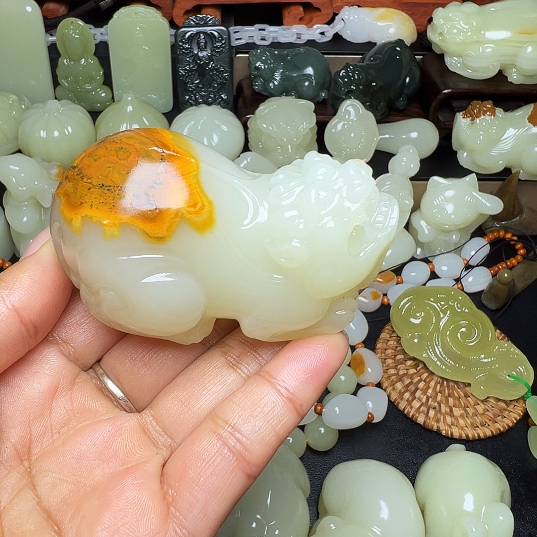 X***g软玉未镶嵌把件新疆天然精品料子