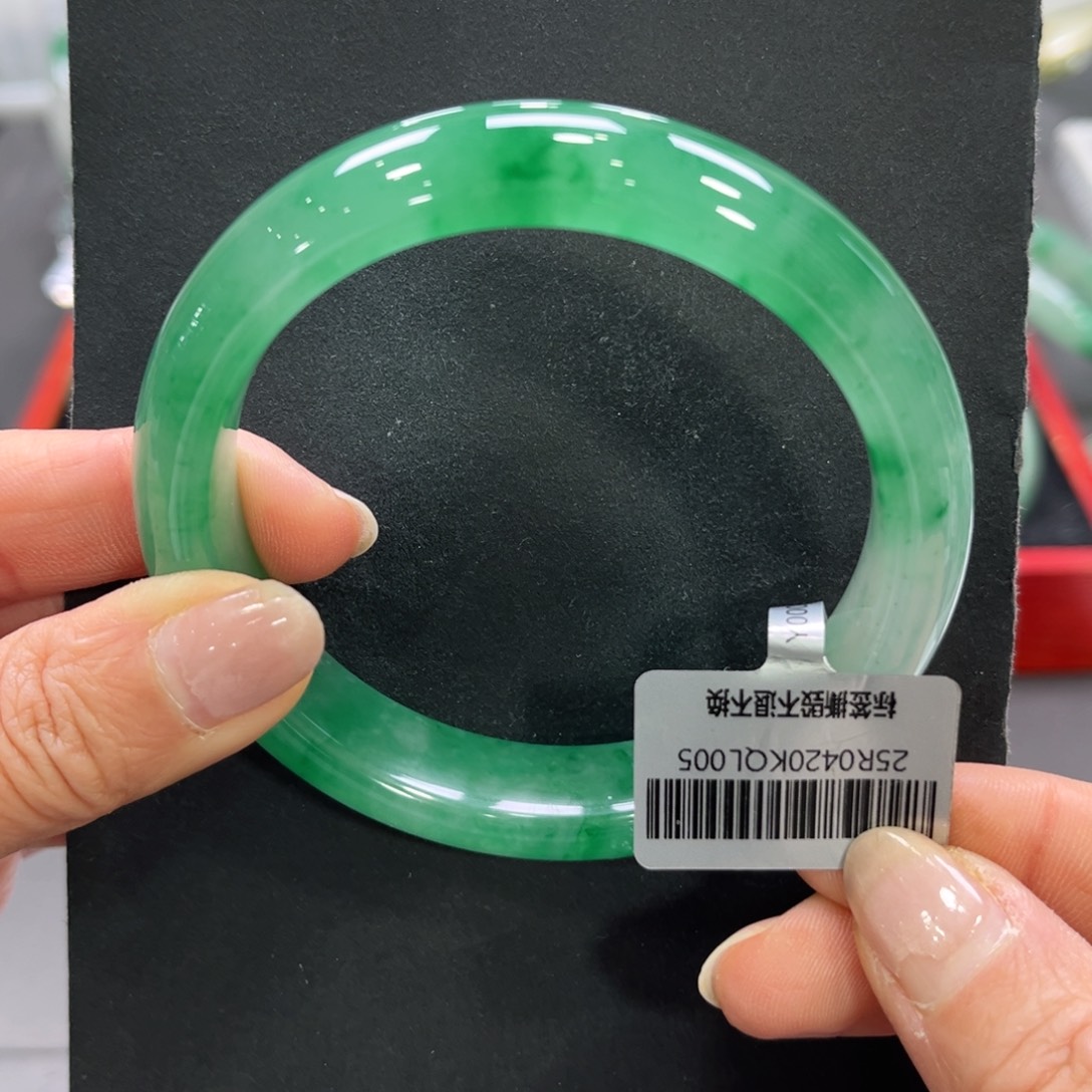 A***梦石英质玉（非洲翠）未镶嵌手镯➕小玥62