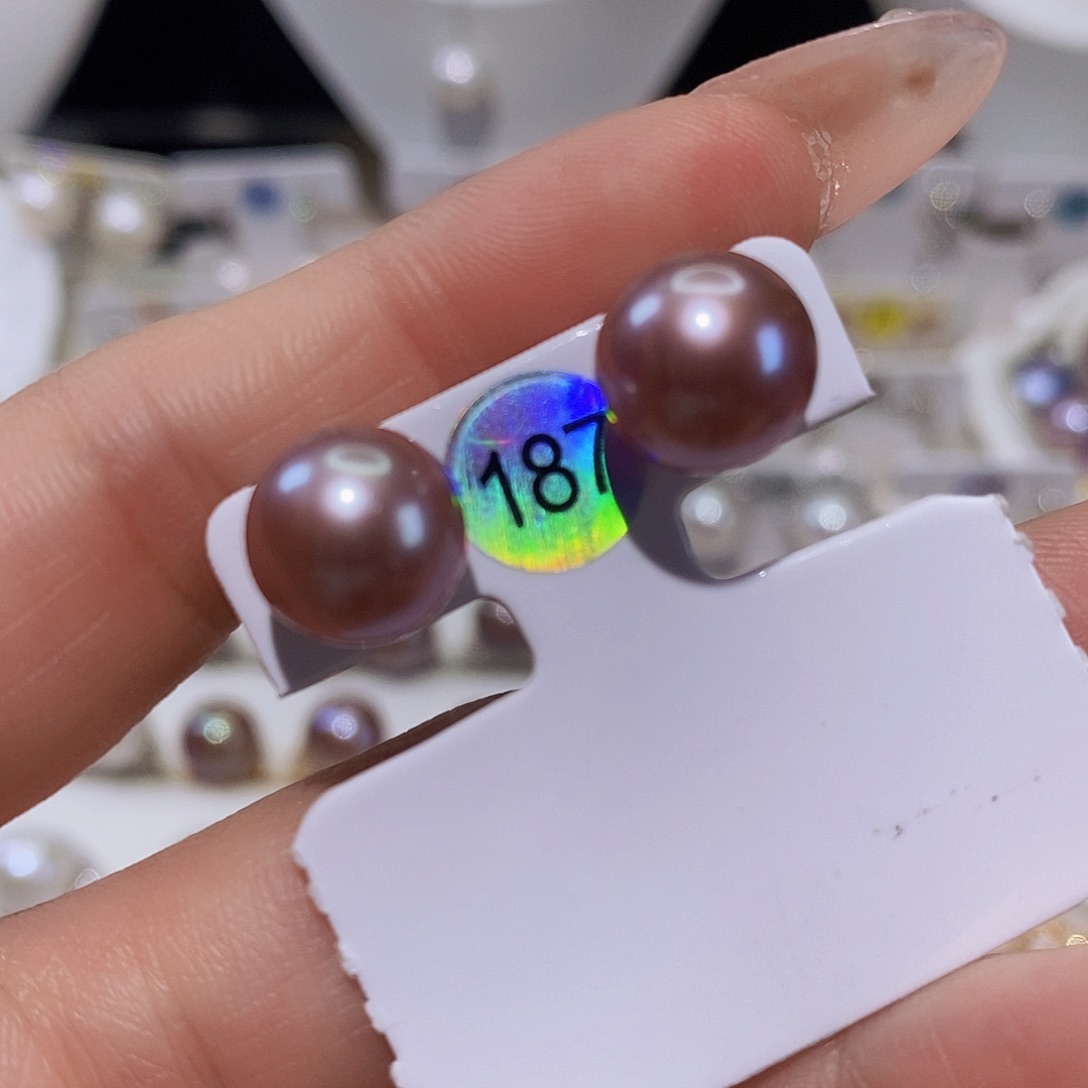 淡水珍珠耳饰银S925镶嵌