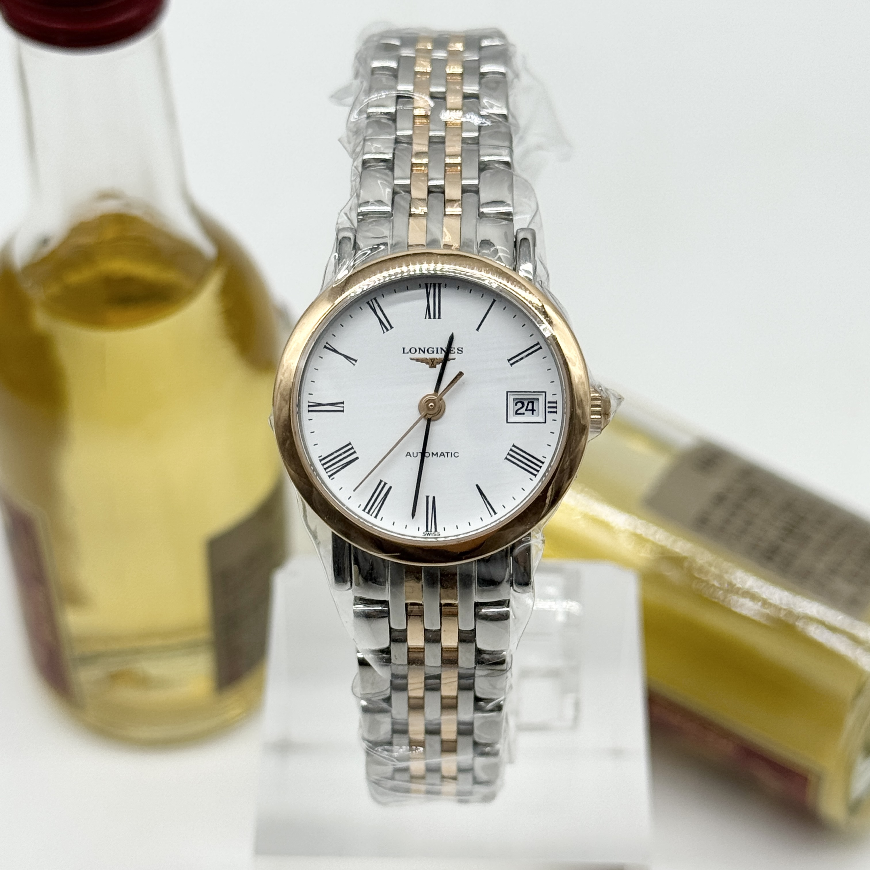 99新 Longines/浪琴 博雅系列 自动机械 精钢+18K包 25.5mm 单表