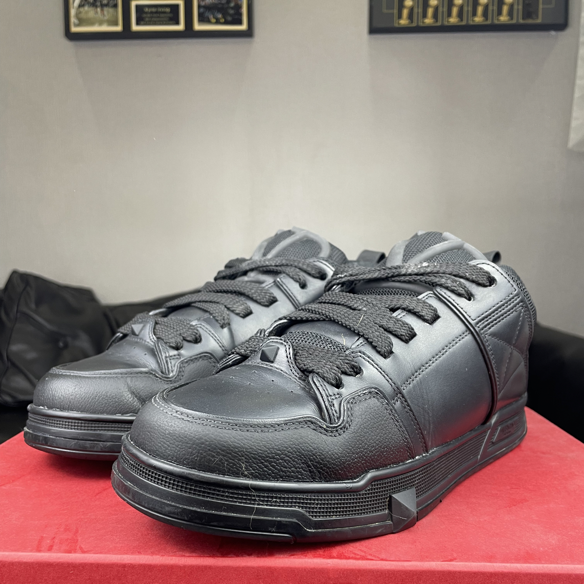 99新 Valentino/华伦天奴 Open黑武士板鞋41码原盒99新