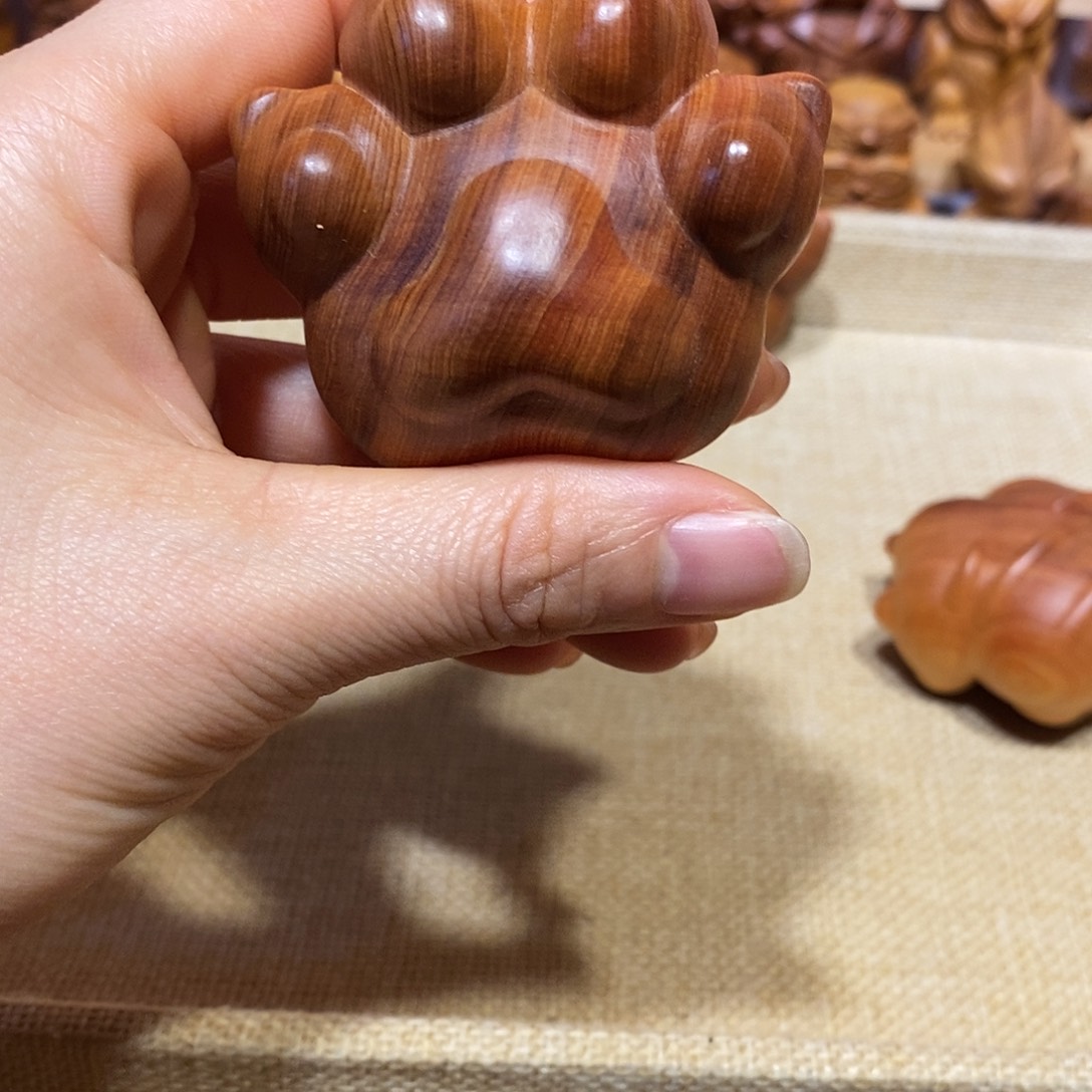 柏木（崖柏）多**贝崖柏手把件，爪爪