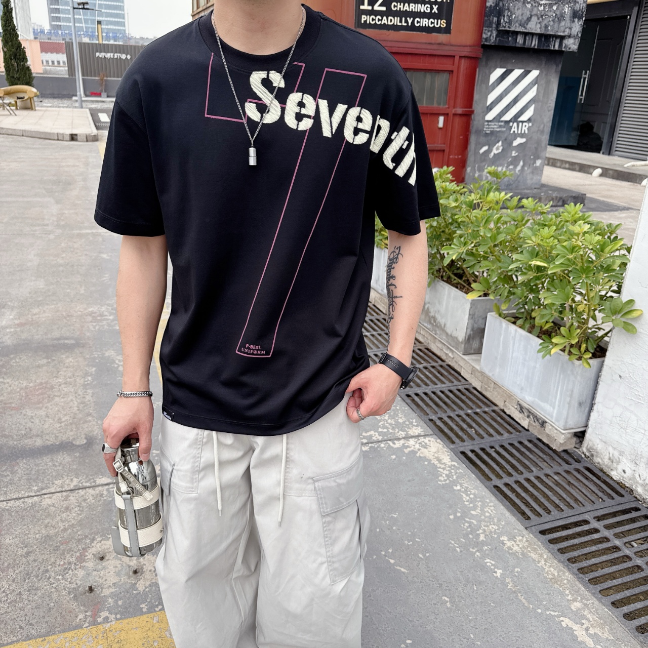 【代莹优选】5131夏季新款男潮牌宽松短袖T恤