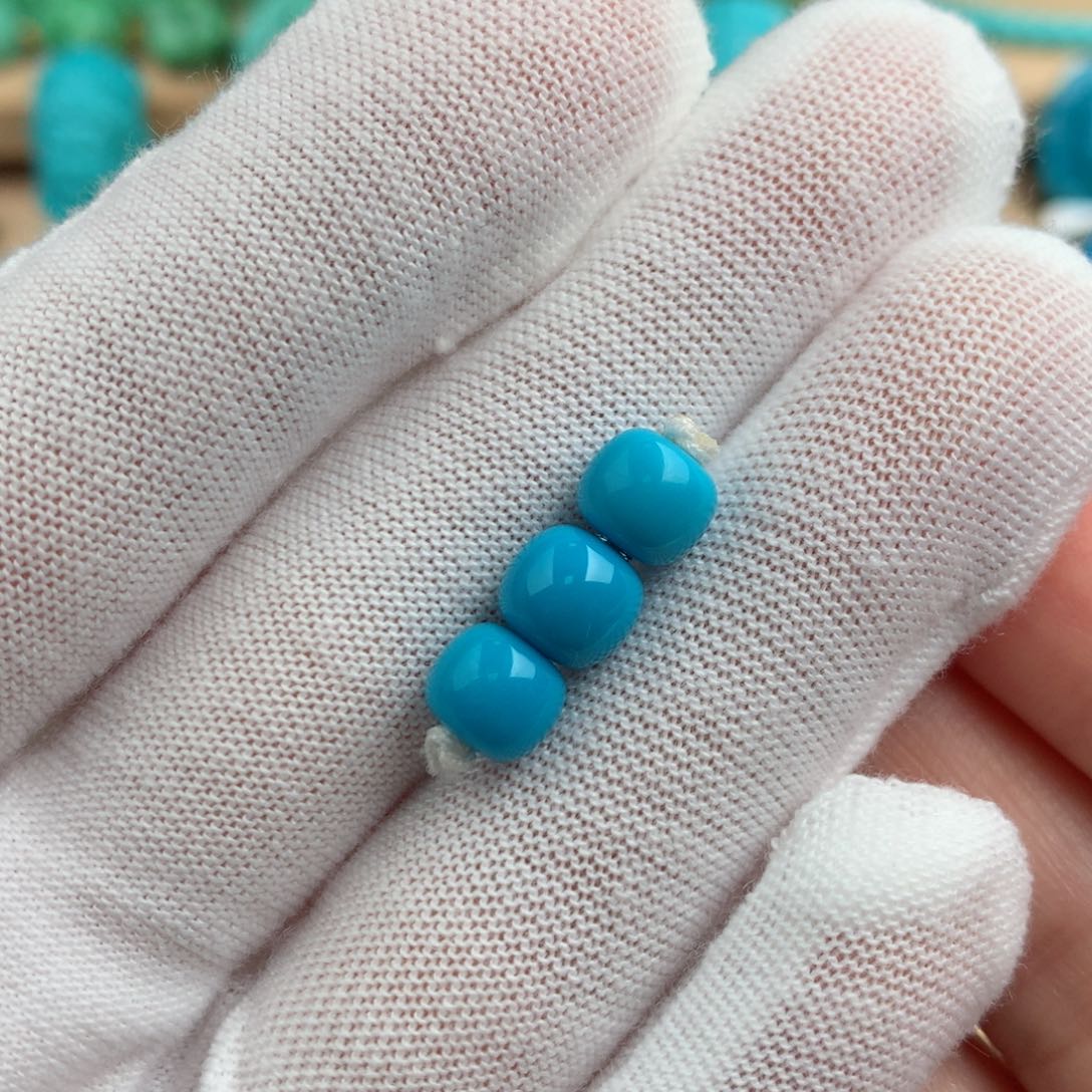 绿松石配饰未镶嵌7.4-7.2-7.2mm