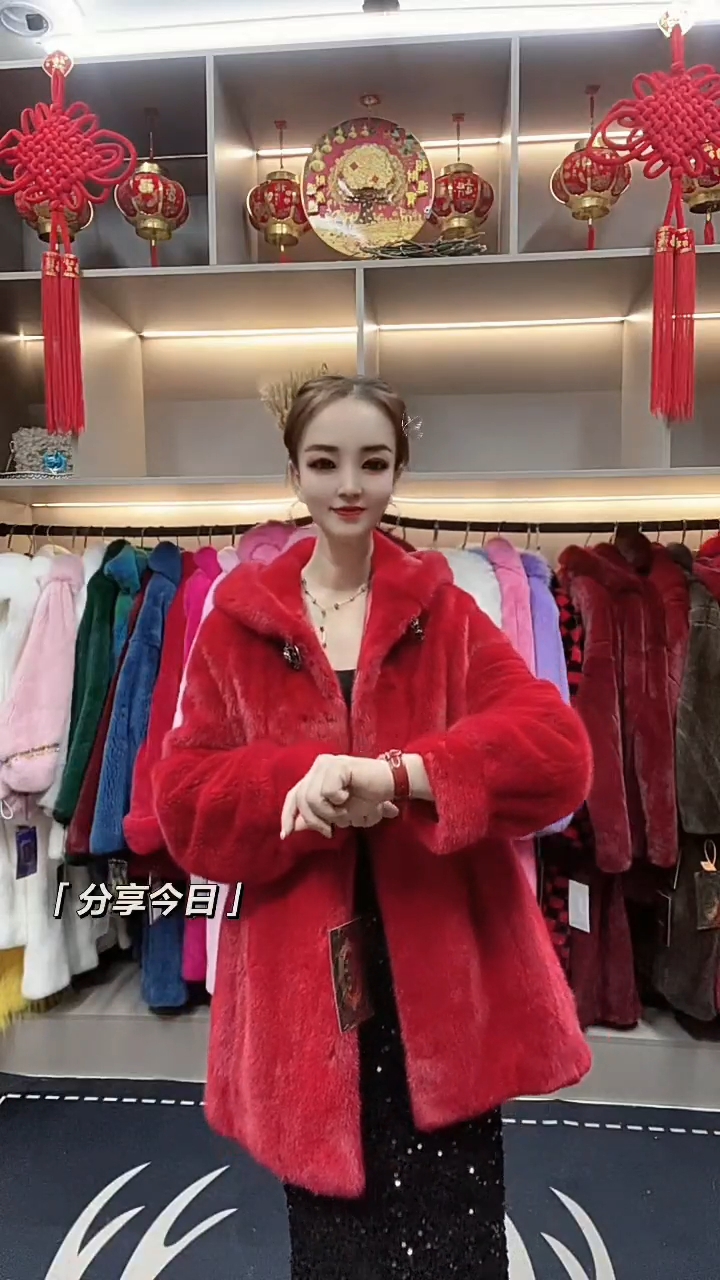 2025新款海宁进口天鹅绒紫标貂皮大衣女整貂连帽中长裙摆水貂皮草