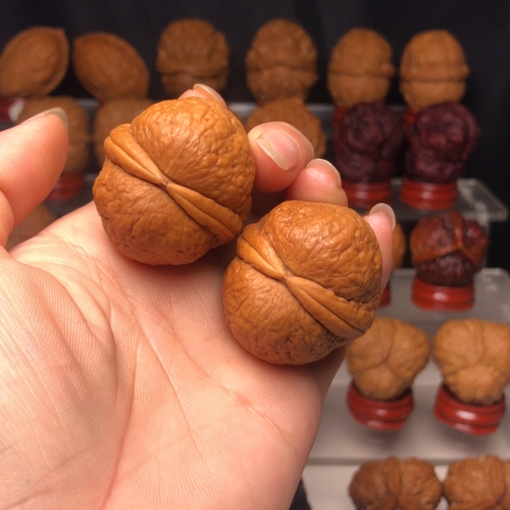 桃核吊坠9仙鹤顶元宝