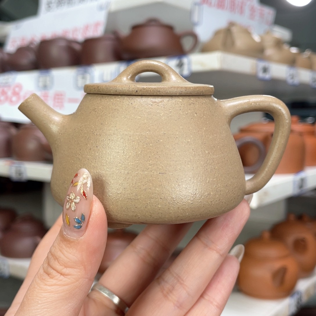 紫砂茶壶青降坡全手微瑕120毫升