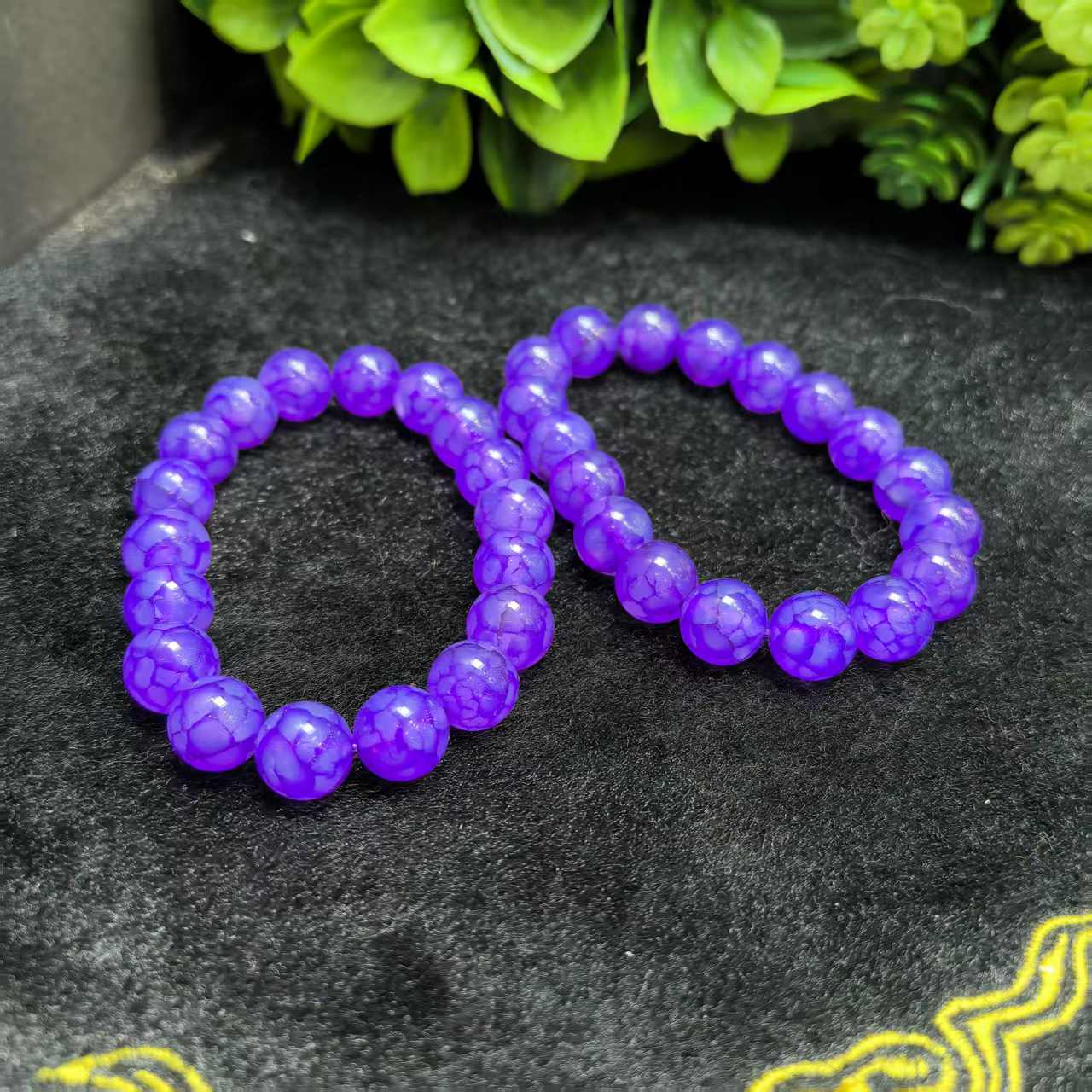 S7579-紫桖胆紫元花玛瑙紫手串-多样性发货只发一件