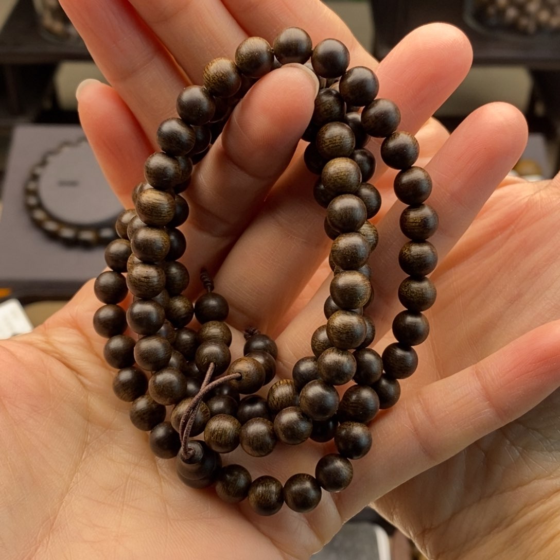 沉香手串冈**齐越南芽庄白棋0.7