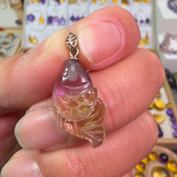 紫晶颈饰银S925镶嵌吊坠