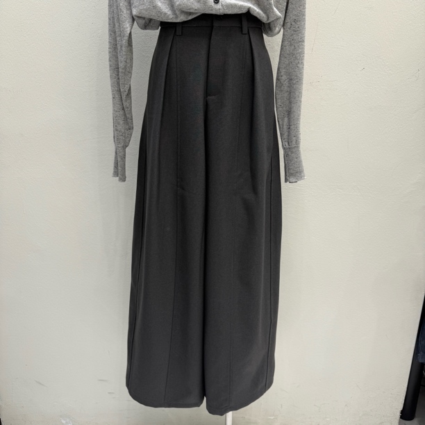 A-6194韩系简约休闲高腰阔腿裤