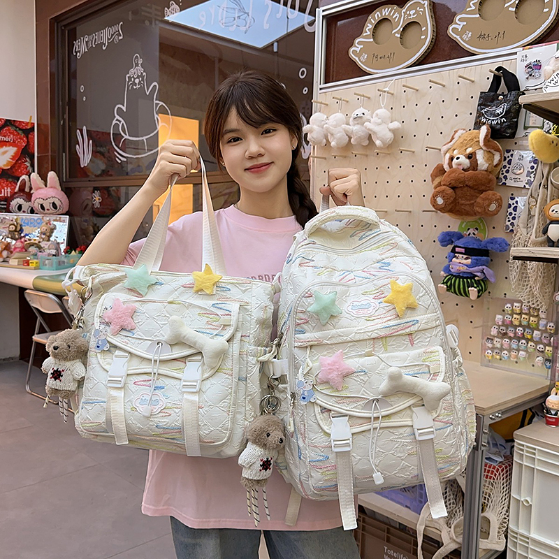 2025新款初中生小学生书包女少女心软妹双肩包高中小清新减负背包