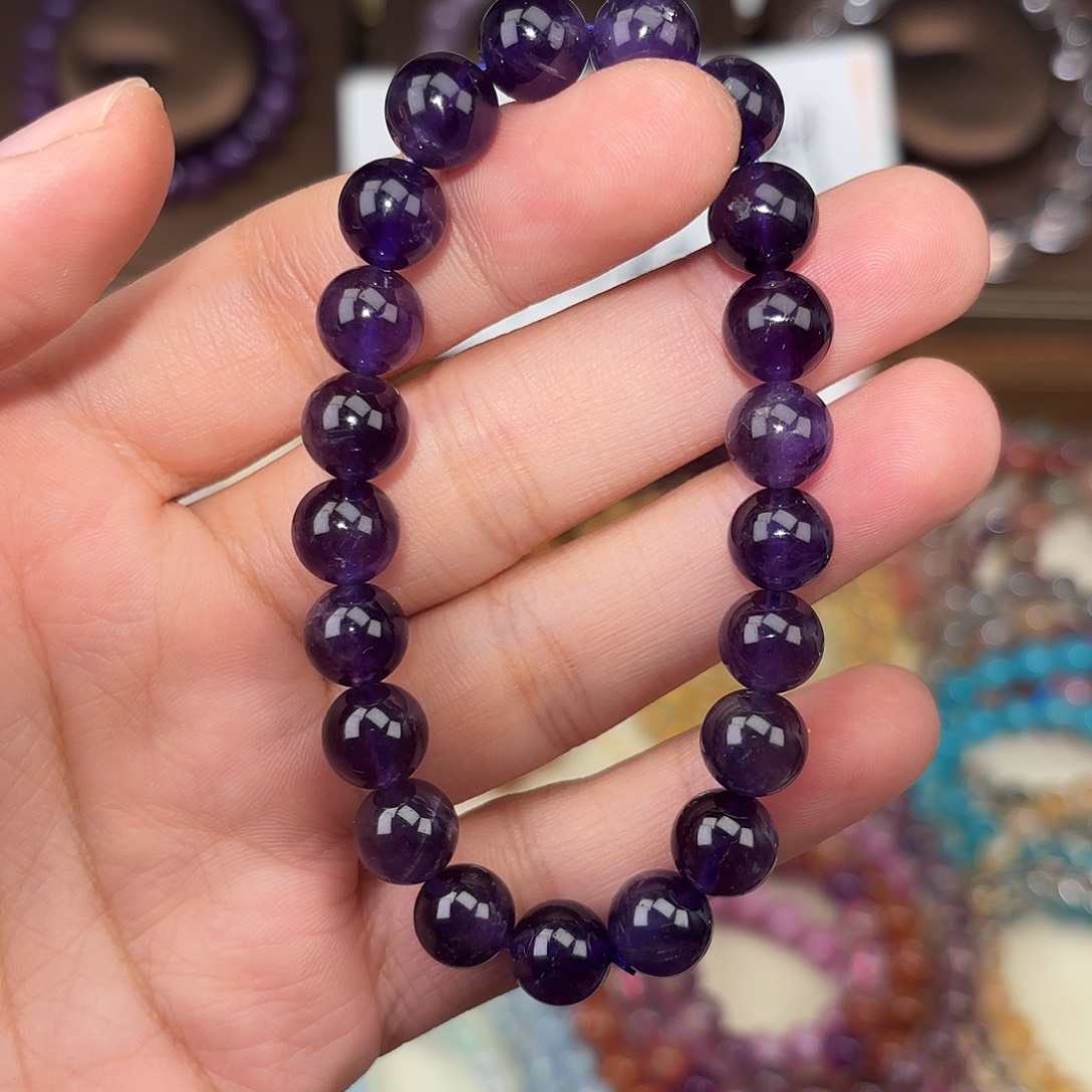 水晶手链未镶嵌乌拉圭紫水晶9.5m