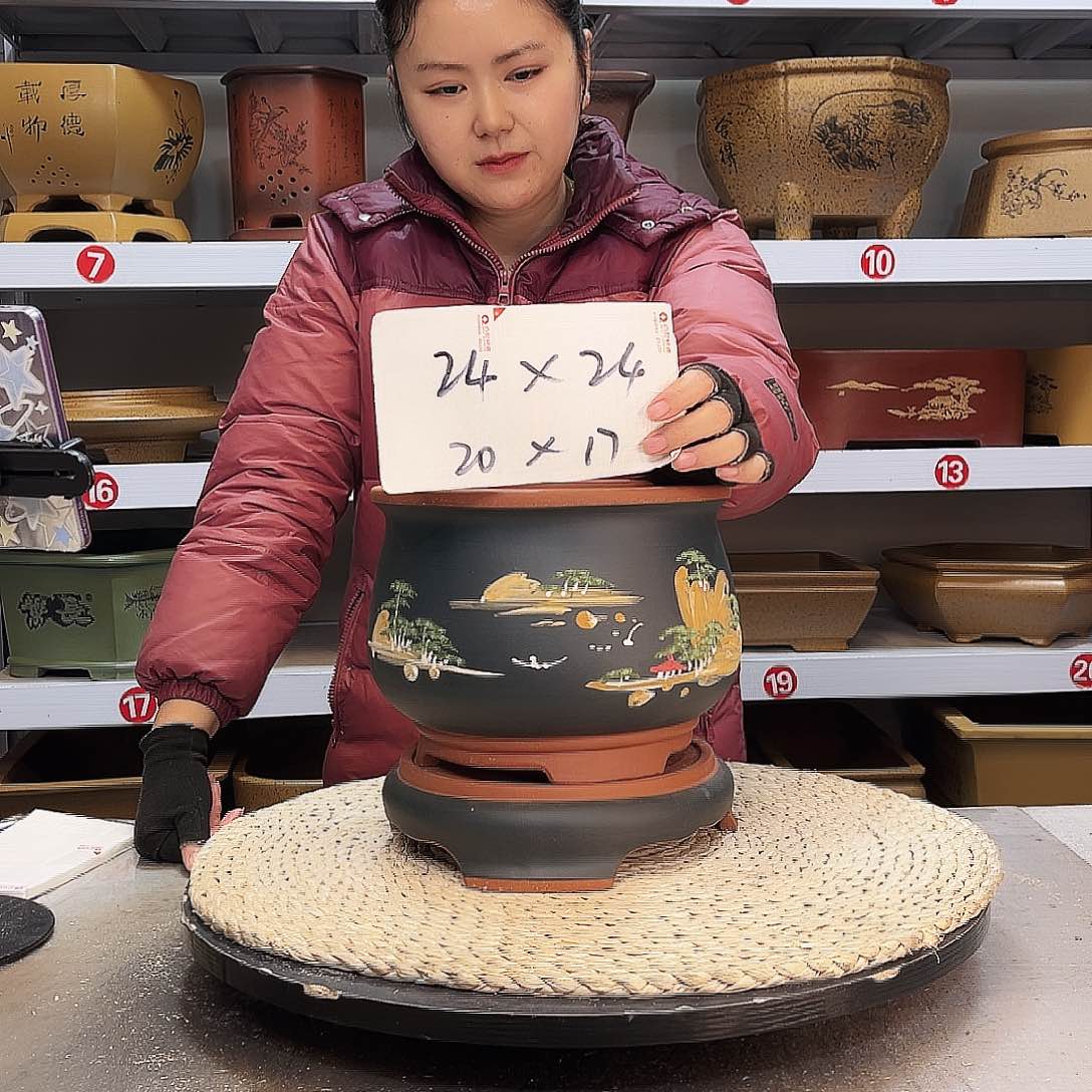 紫砂花盆紫砂花盆