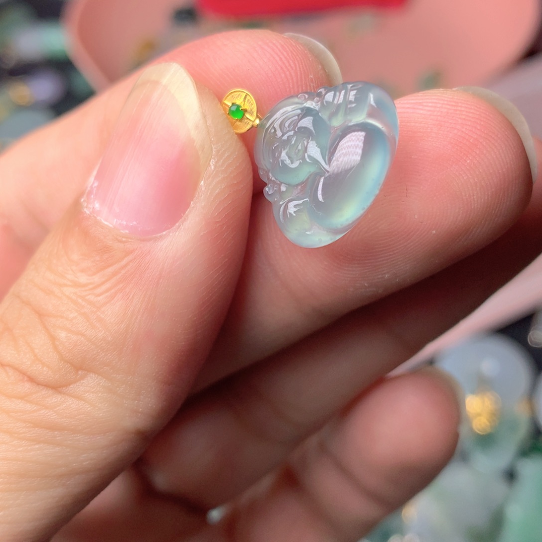 【闪购商品】翡翠18K金镶嵌颈饰翡翠