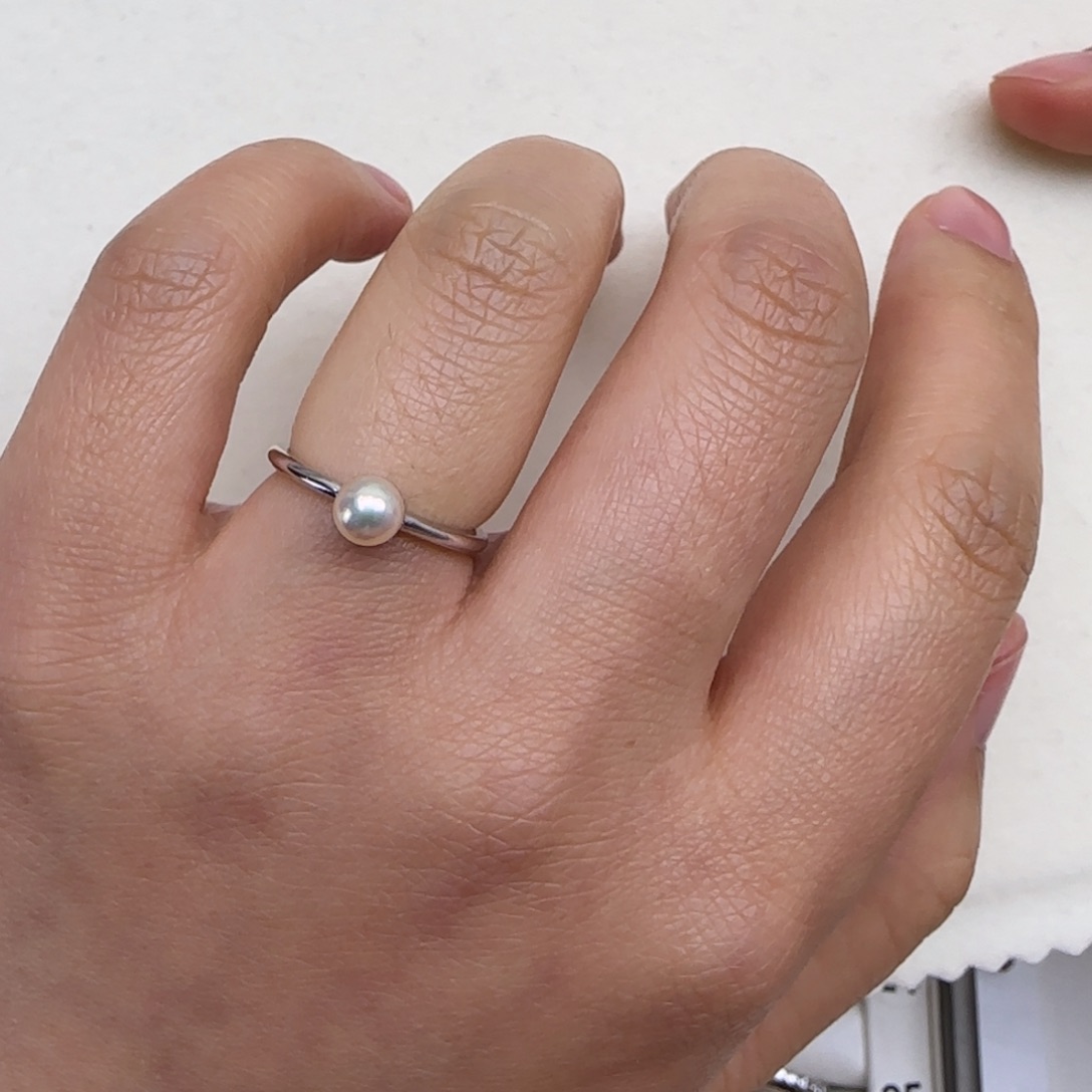 海水珍珠戒指银S925镶嵌