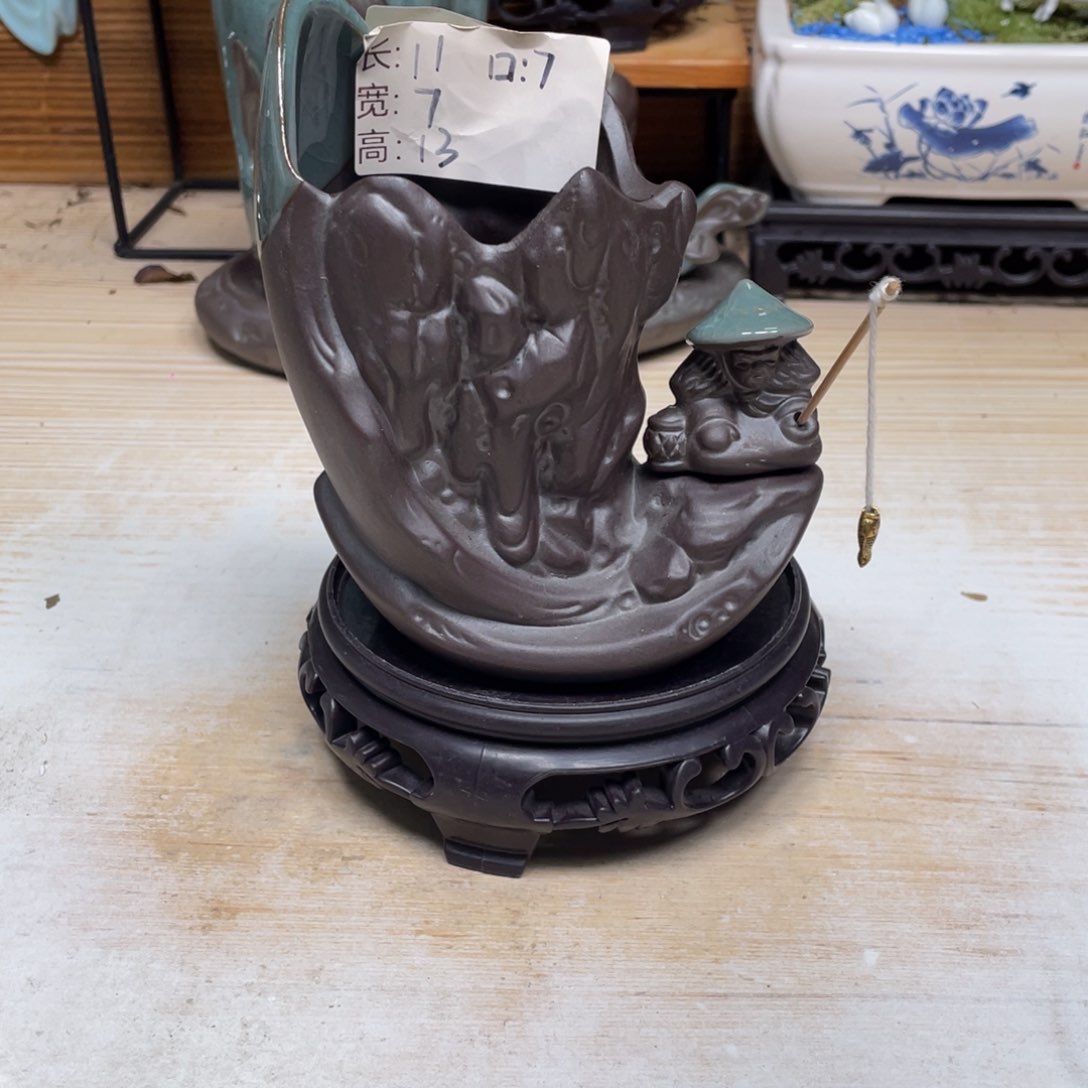 紫砂茶杯陶瓷艺术花盆陶瓷