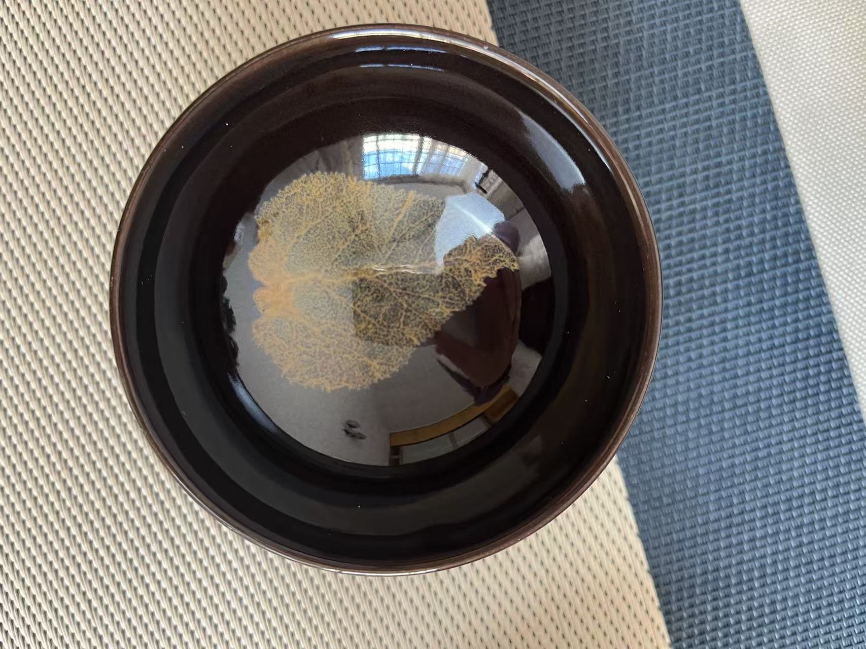 吉州窑高温瓷纯手工木叶盏随机主人杯盏杯盏茶