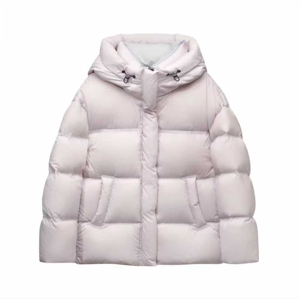 2025年冬季新款轻奢泡芙气质龟背90白鸭绒羽绒服女短款冬款新款16