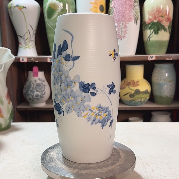 陶高33腰鼓兰兰紫藤陶瓷