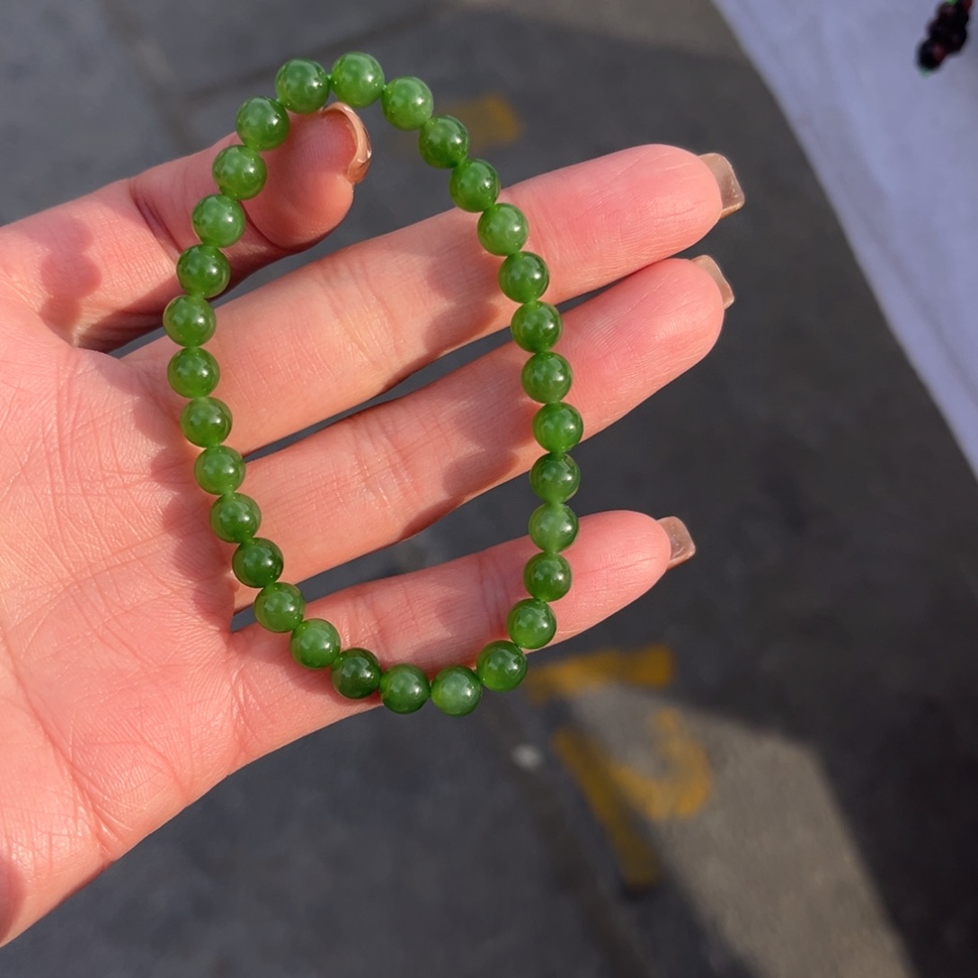 和田玉（碧玉）手链未镶嵌