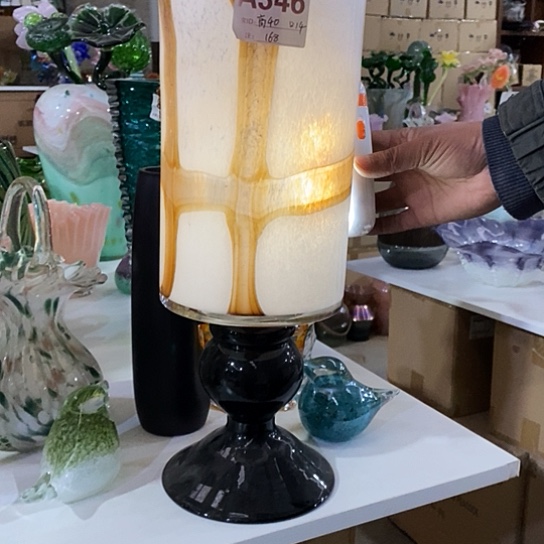 琉璃花瓶高40厘米口径15厘米