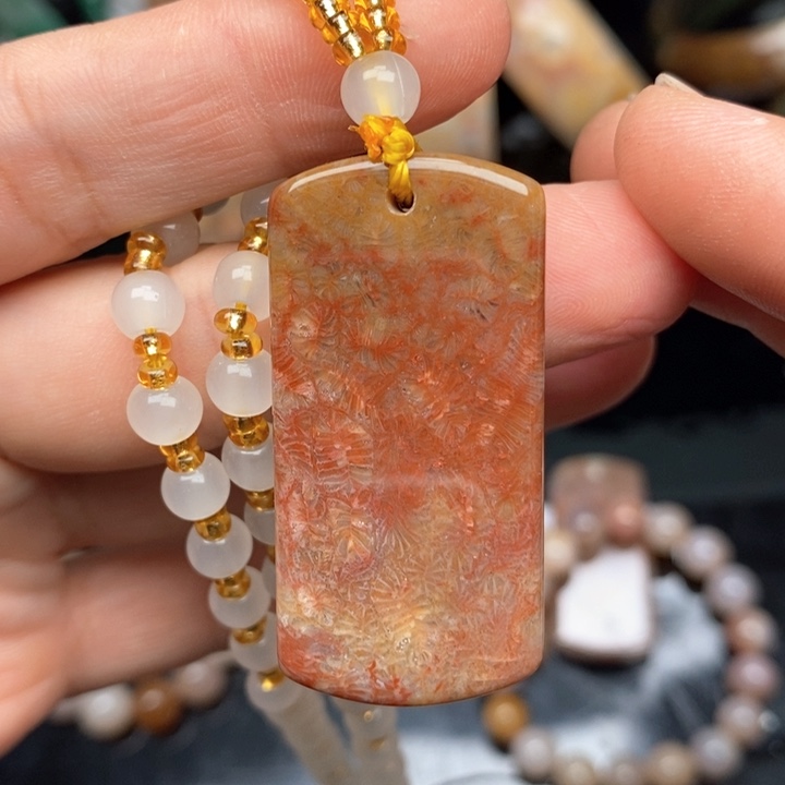 硅化珊瑚（珊瑚玉）手镯未镶嵌