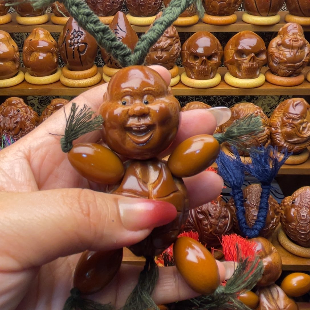 橄榄核吊坠绿彩色小辫子 89