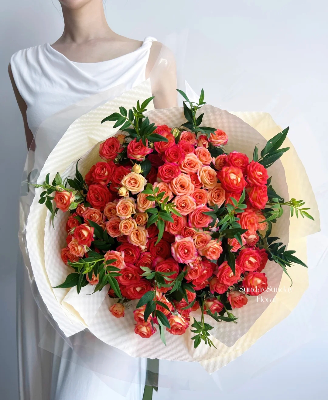 鲜花组合【粉玫瑰10支+爱丽丝5支】不带包装纸 云南鲜花