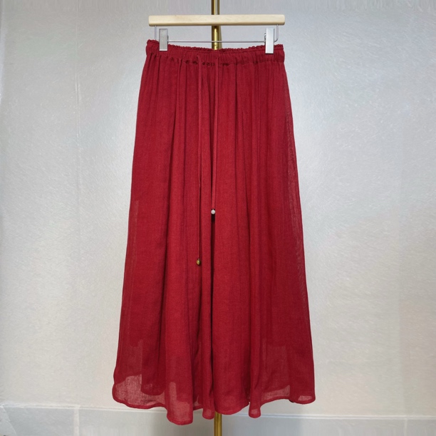 高定气质粗纱纯亚麻复古显瘦百搭长款白色纯欲慵懒风女装