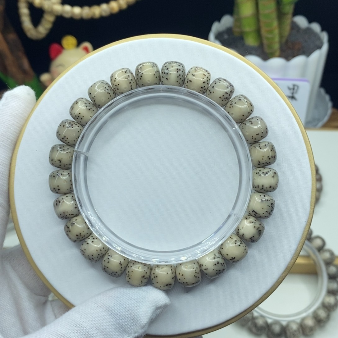 星月菩提手串骨瓷白通体9.5✖️8.5