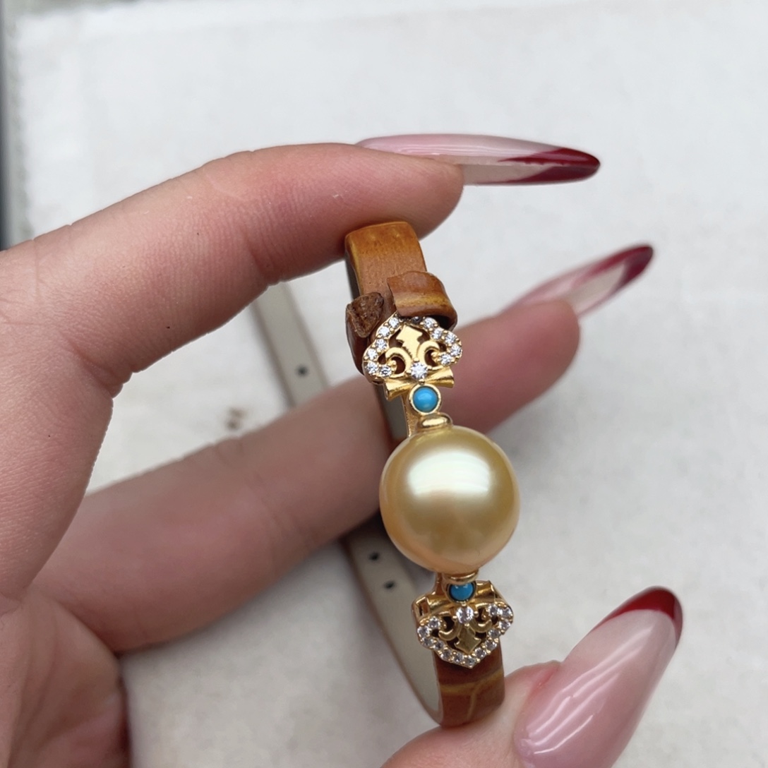 手链海水珍珠银S925镶嵌E123