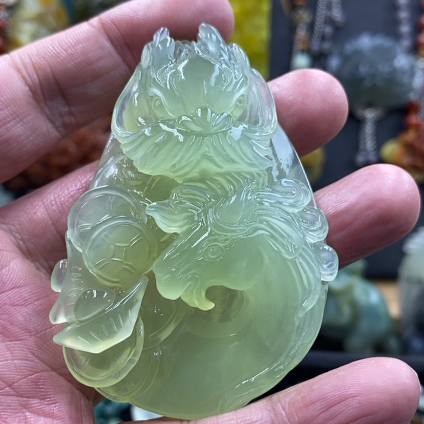 【闪购商品】未镶嵌岫玉吊坠龙马精神