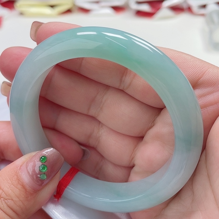 翡翠手镯未镶嵌缅甸翡翠手镯57圈